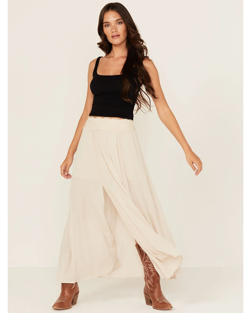 Shyanne Women's Lace Inset Maxi Skirt