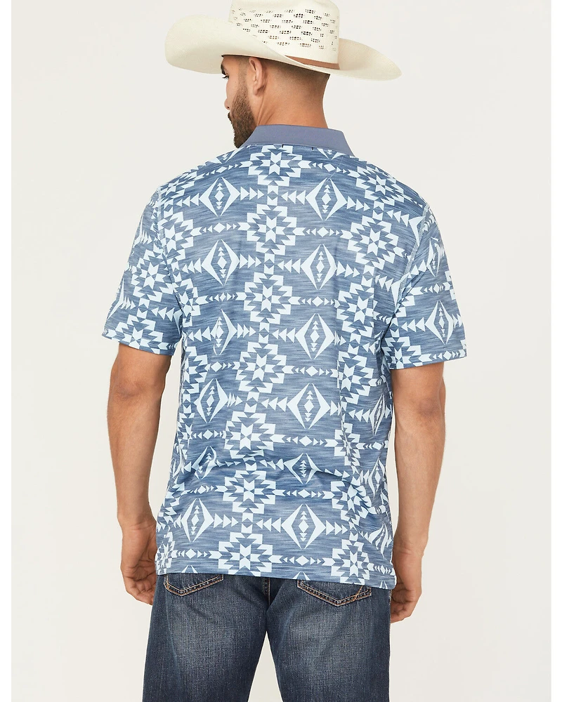 RANK 45® Men's Stock Southwestern Print Short Sleeve Polo