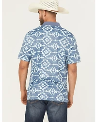 RANK 45® Men's Stock Southwestern Print Short Sleeve Polo