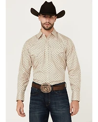 Ely Walker Men's Mini Southwestern Geo Print Long Sleeve Snap Western Shirt