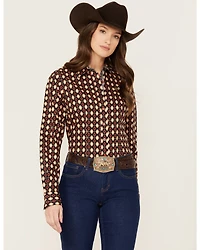 Cinch Women's Southwestern Long Sleeve Button Down Western Shirt