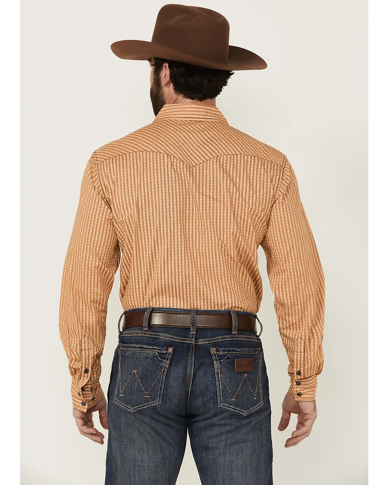 Cinch Men's Geo Striped Print Long Sleeve Snap Western Shirt