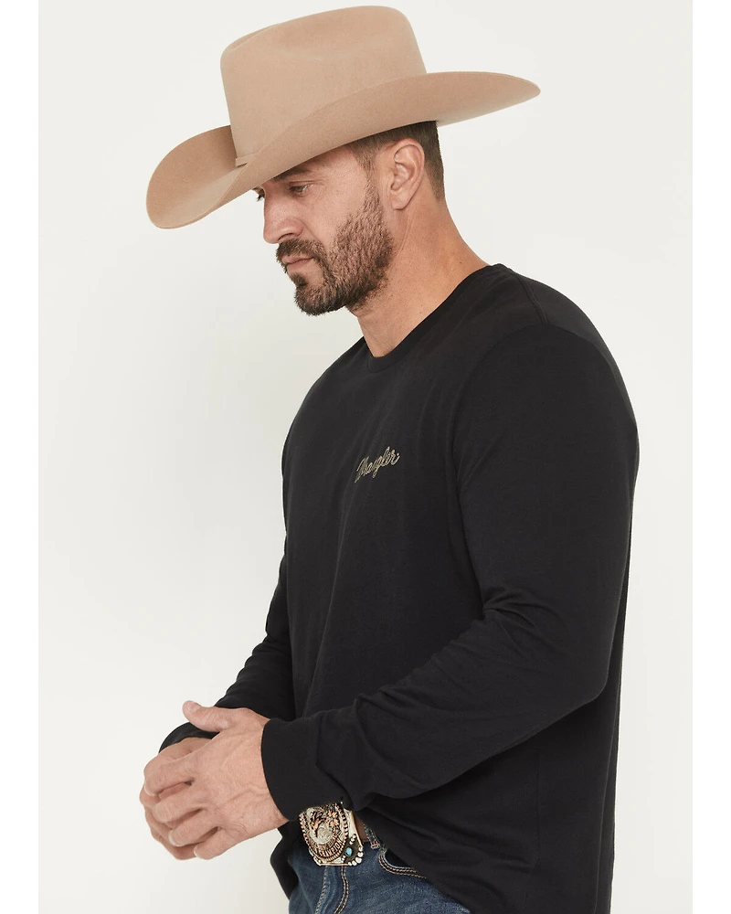 Wrangler Men's Boot Barn Exclusive Horseshoe Cowboy Long Sleeve Graphic T-Shirt