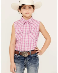 Shyanne Girls' Dobby Pearl Snap Western Shirt