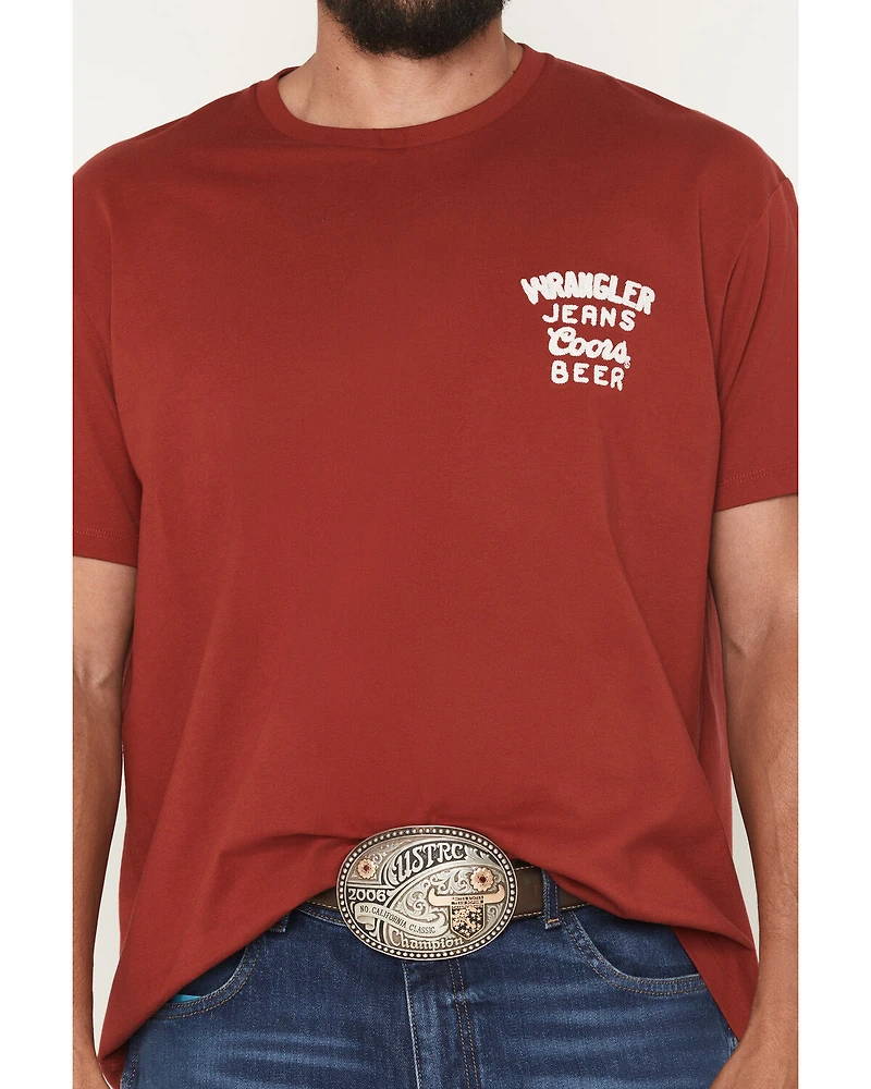 Wrangler X Coors Banquet Men's Chest Logo Short Sleeve Graphic T-Shirt