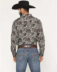 Cody James Men's Colorado Ridge Paisley Print Long Sleeve Snap Western Shirt