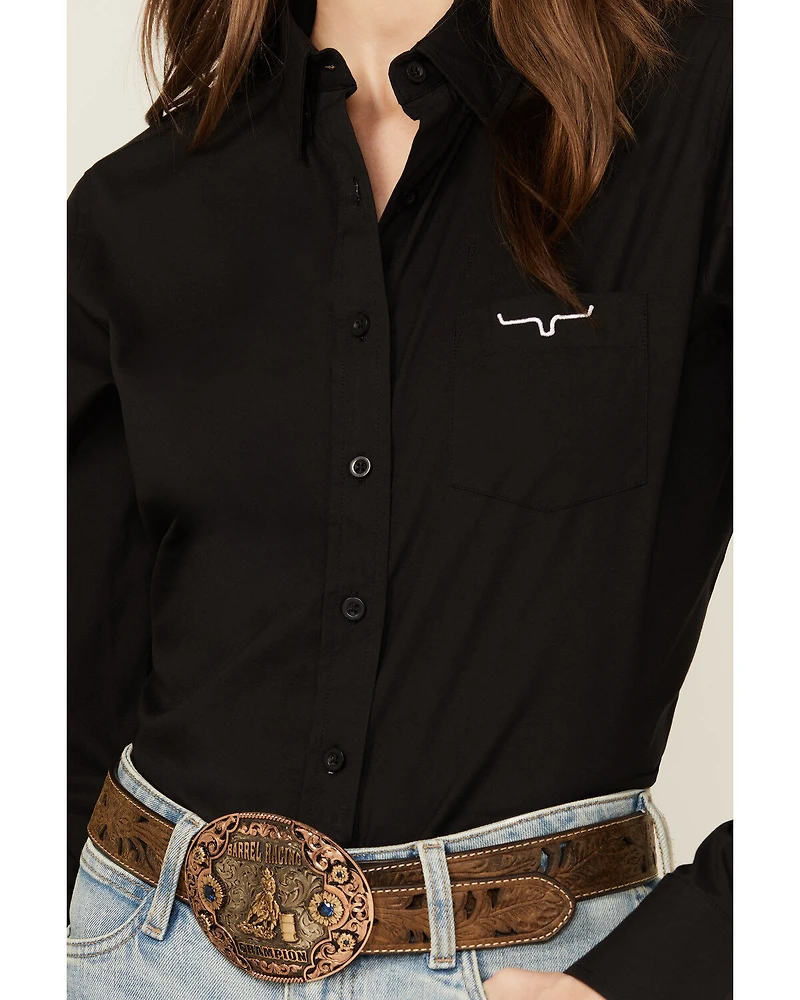 Kimes Ranch Women's Logo Long Sleeve Button-Down Western Shirt