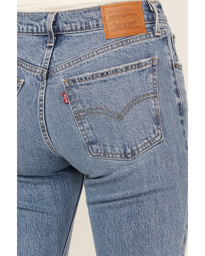 Levi's Women's Medium Wash Middy Ankle Flare Stretch Denim Jeans