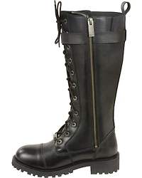 Milwaukee Leather Women's 14" Lace To Toe High Rise Boots - Round Wide