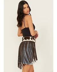 Idyllwind Women's Festival Fringe Hair-On Star Concho Belt