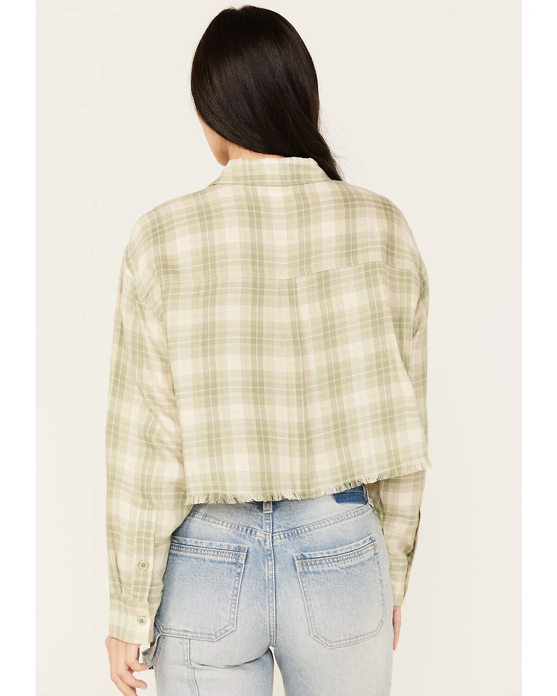 Cleo + Wolf Women's Long Sleeve Cropped Shirt