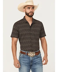 Ariat Men's Retro Southwestern Stripe Print Short Sleeve Button-Down Stretch Western Shirt