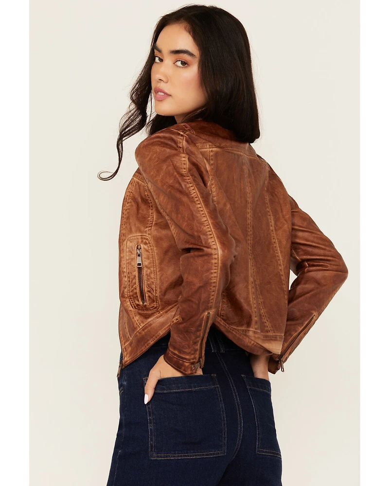 26 International Women's Faux Leather Jacket