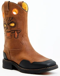 Cody James Boys' Skull Work Boots - Broad Square Toe