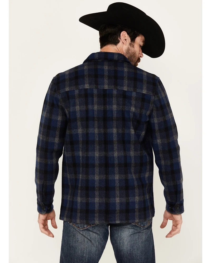 Pendleton Men's Lawson Plaid Print Long Sleeve Button-Down Shirt Jacket
