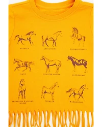 Shyanne Toddler Girls' Horse Breeds Fringe Short Sleeve Graphic Tee