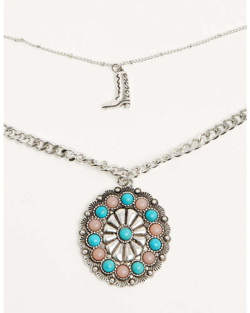 Shyanne Women's Concho Layered Necklace