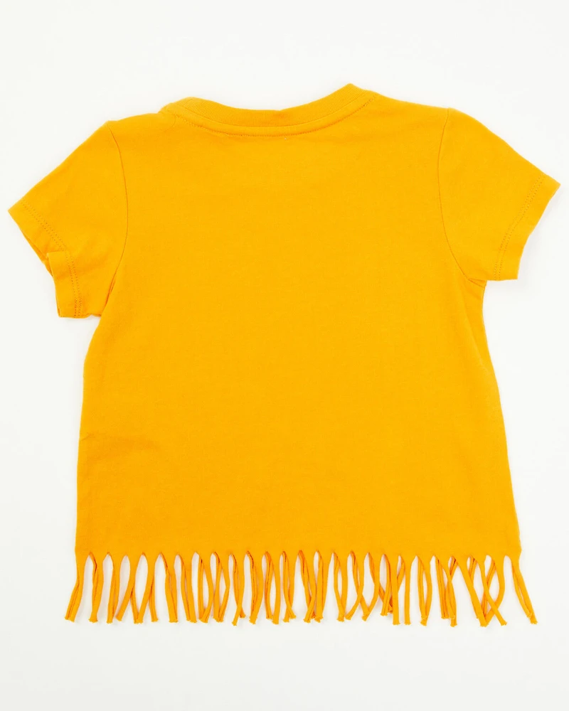 Shyanne Toddler Girls' Horse Breeds Fringe Short Sleeve Graphic Tee