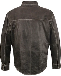 Milwaukee Leather Men's Lightweight Leather Shirt - Big & Tall