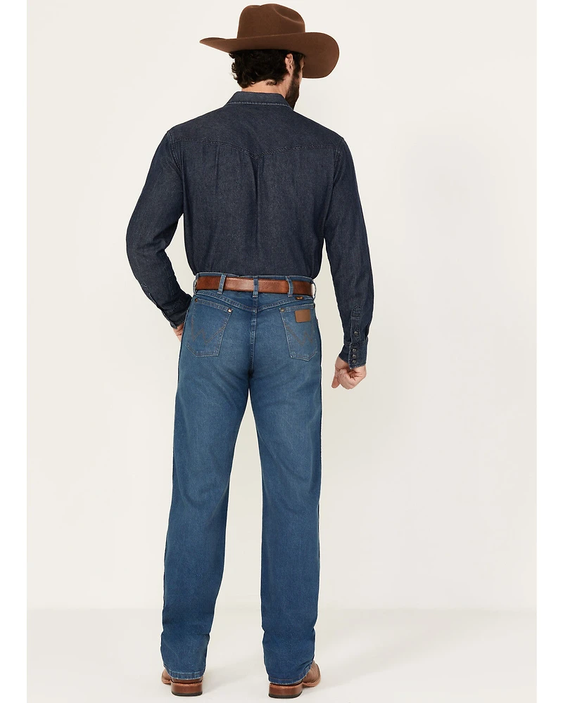 Wrangler Vintage Collection Men's Heritage Medium Wash Regular Fit Stretch Denim Jeans