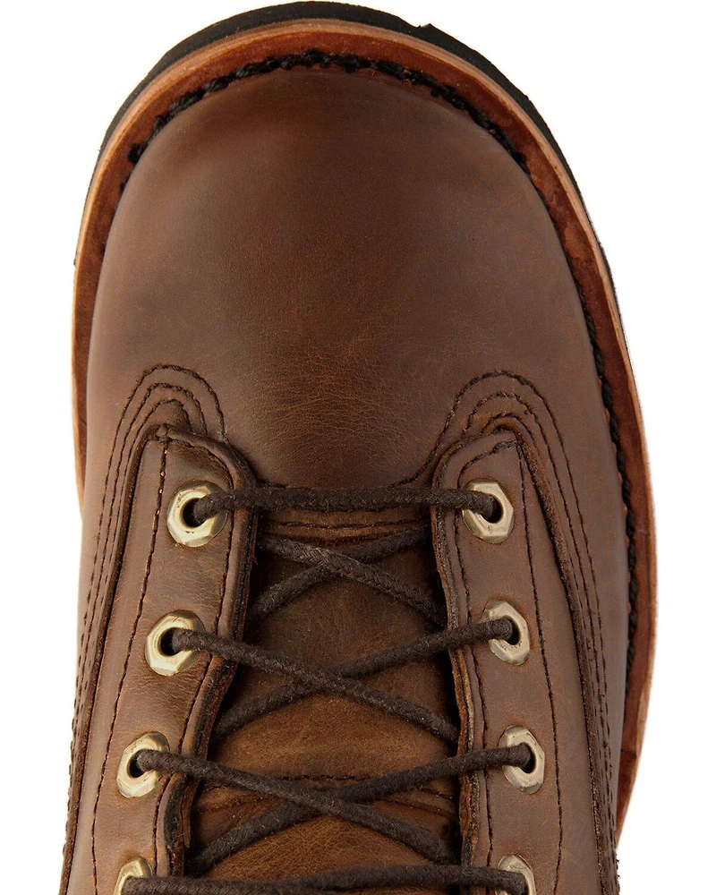Chippewa Waterproof 8" Logger Boots - Plain Toe