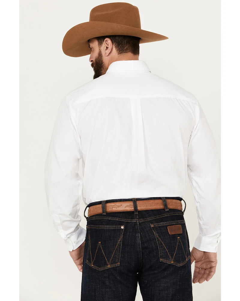 Cinch Men's Solid Long Sleeve Button-Down Western Shirt