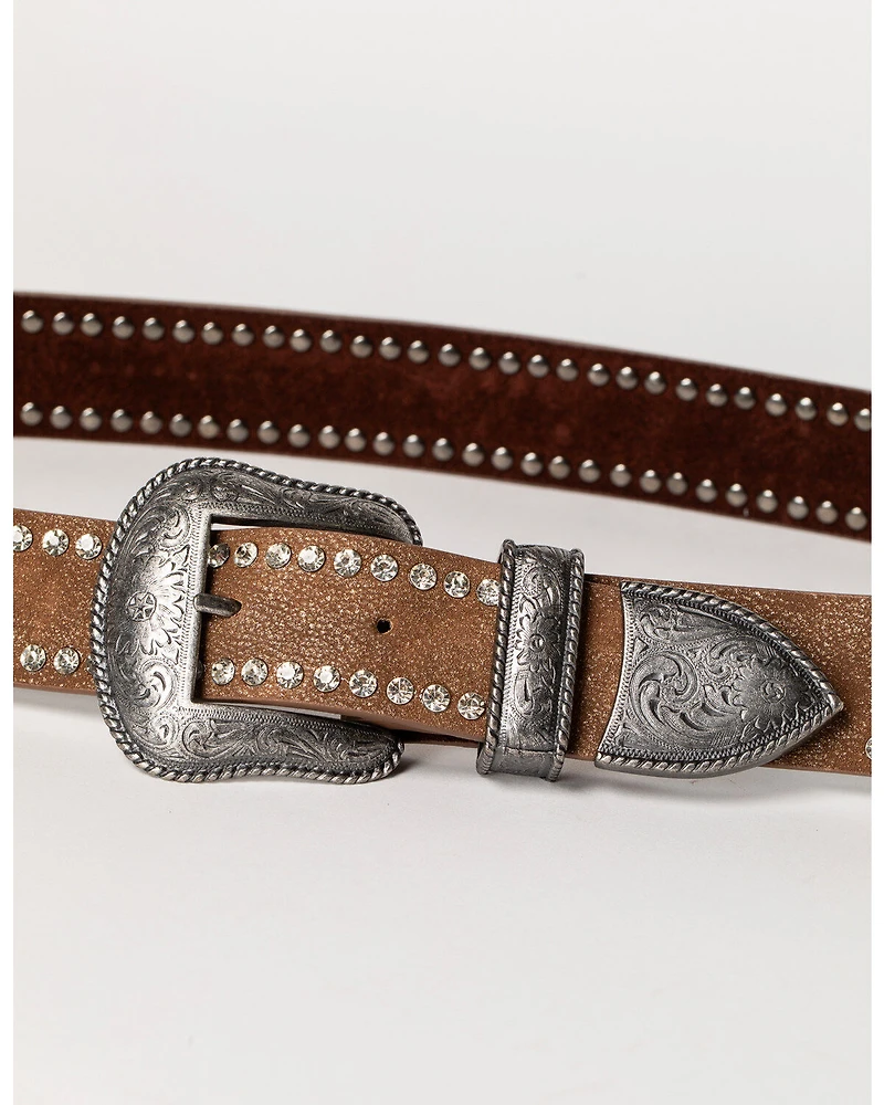 Shyanne Women's Rhinestone Border Belt