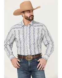 Roper Men's Wallpaper Floral Print Short Sleeve Snap Stretch Western Shirt