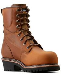 Ariat Men's 8" Logger Shock Shield Waterproof Work Boots - Composite Toe