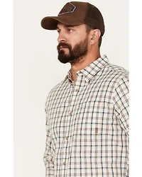Brothers and Sons Men's Plaid Long Sleeve Button Down Western Shirt