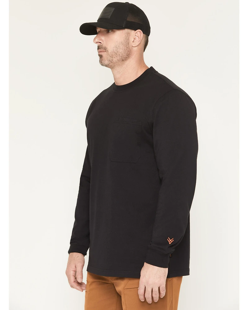 Hawx Men's Harvest Long Sleeve Graphic Work T-Shirt