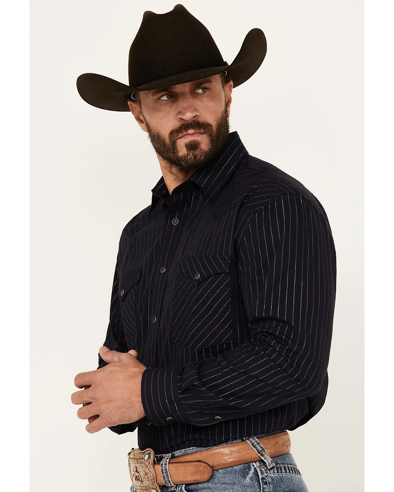 Rough Stock by Panhandle Men's Striped Long Sleeve Snap Western Shirt