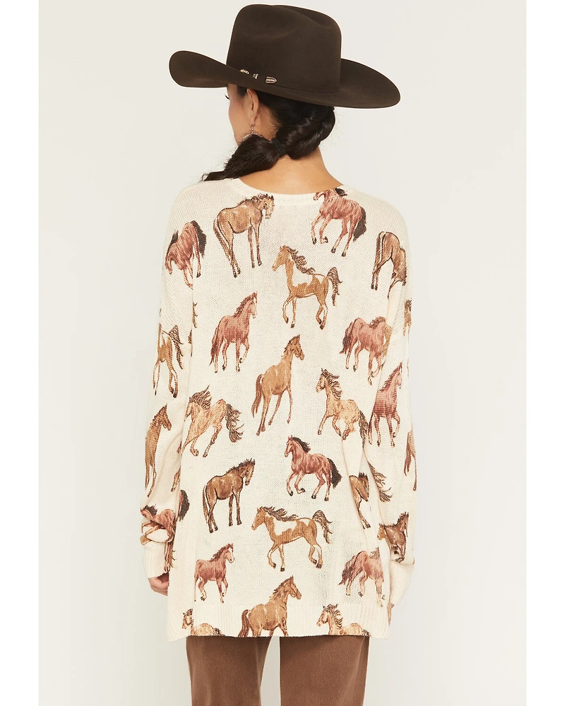 Show Me Your Mumu Women's Running Horse Sweater