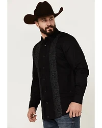 Moonshine Spirit Men's Embroidered Long Sleeve Snap Western Shirt