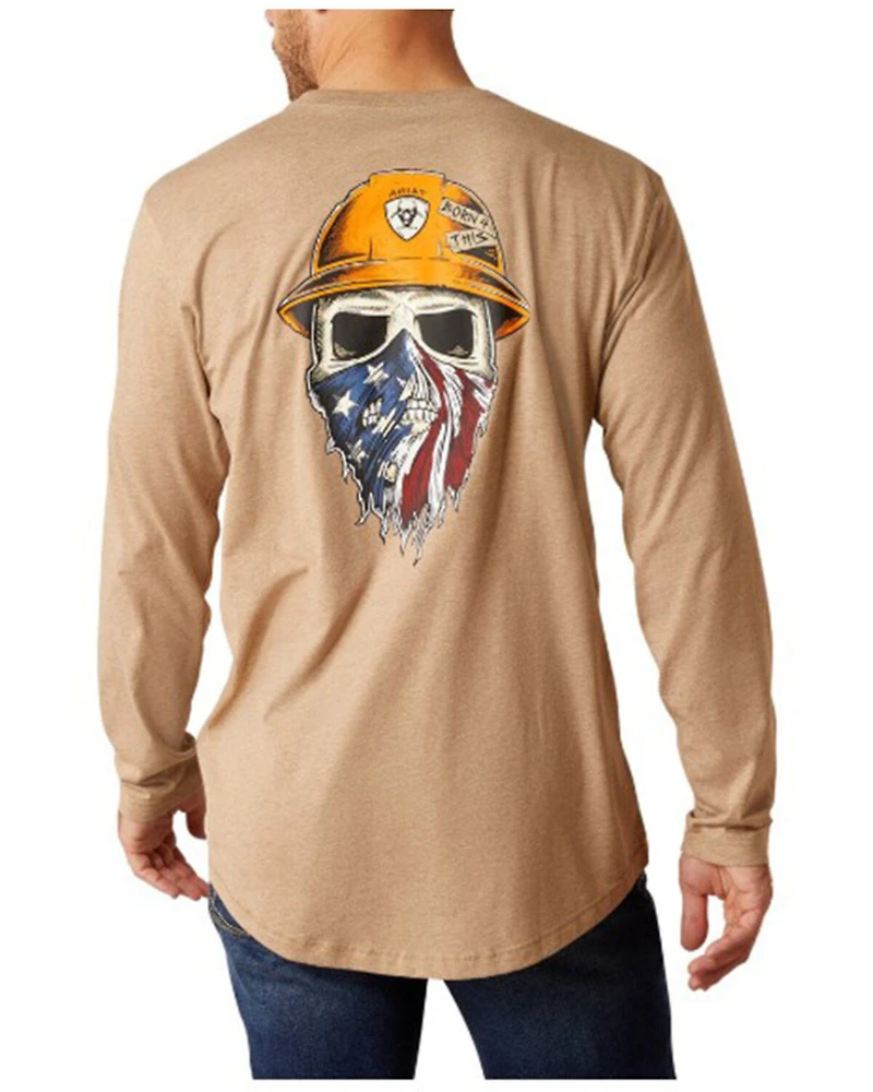 Ariat Men's Rebar Workman Born For This Long Sleeve Graphic T-Shirt