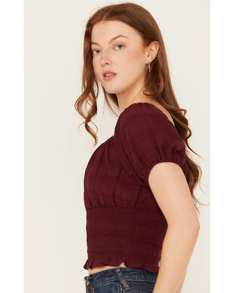 Shyanne Women's Puff Sleeve Smocked Bodice Top