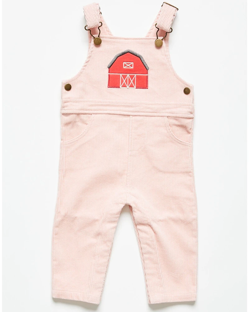 Angel Dear Infant Girls' Barn Corduroy Overalls