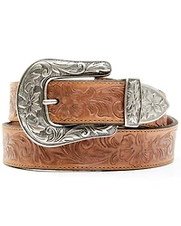 Shyanne Women's 3pc Floral Embossed Buckle Belt