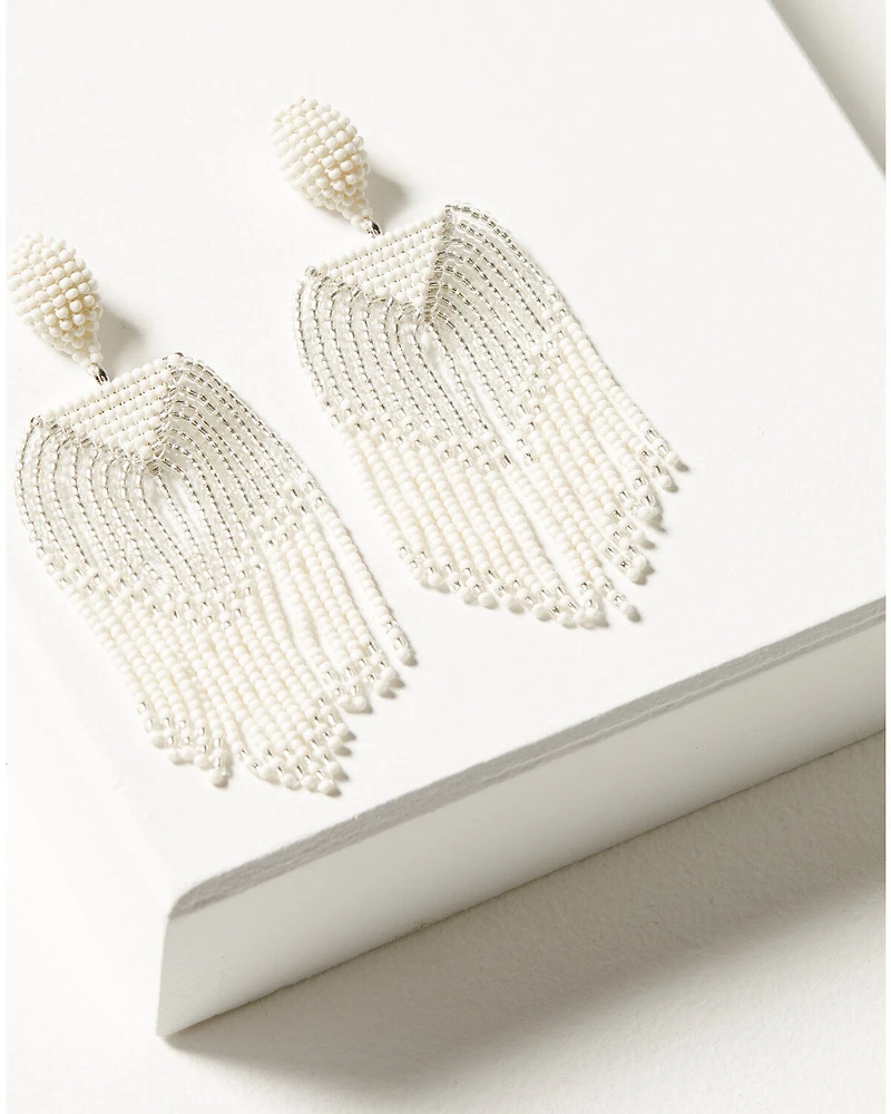 Shyanne Women's Beaded Fringe Statement Earrings