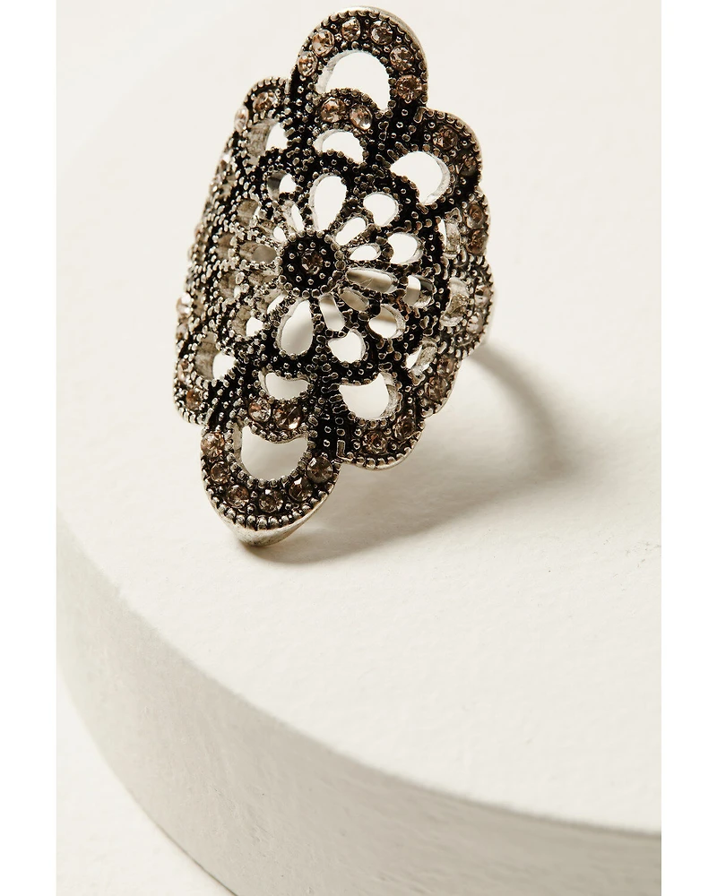 Shyanne Women's Champagne Chateau Filigree Statement Ring