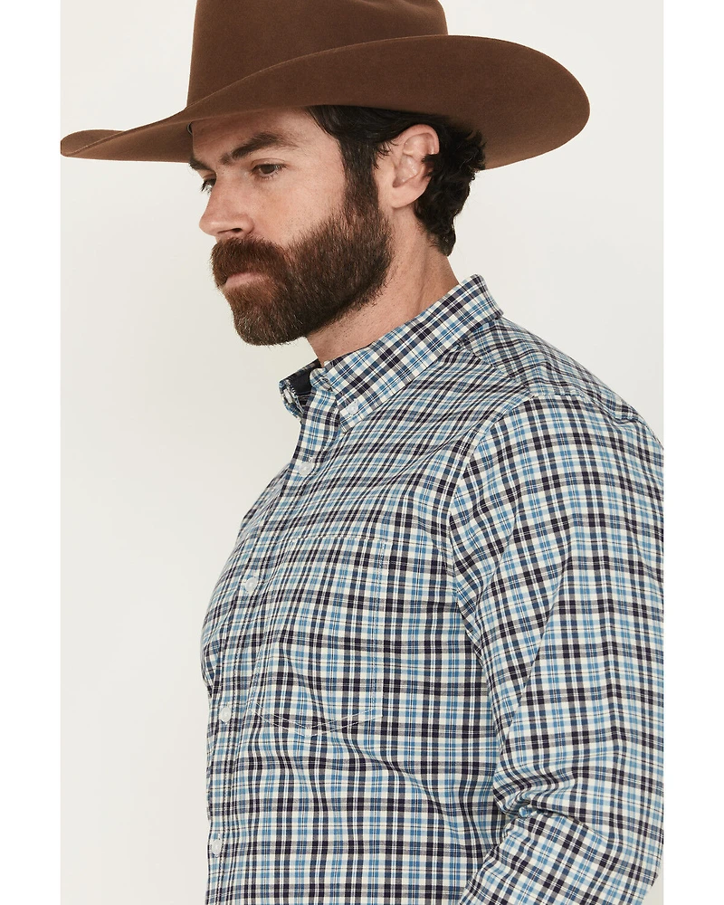 Cody James Men's Bob Plaid Print Long Sleeve Button-Down Western Shirt