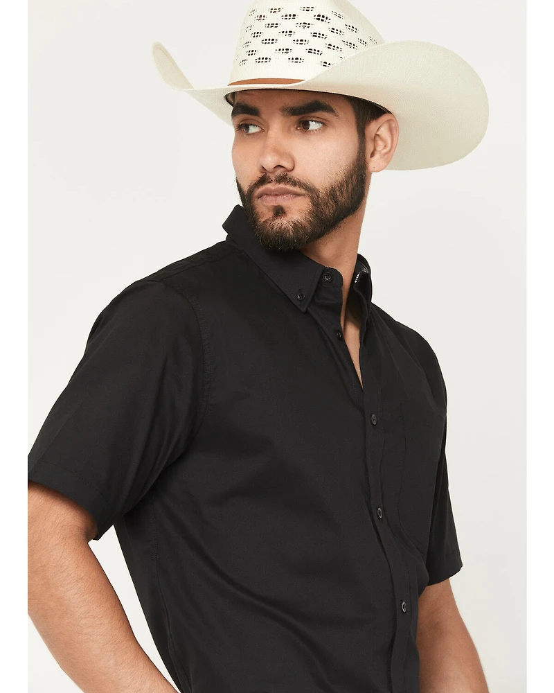Cody James Men's Basic Twill Short Sleeve Button-Down Stretch Western Shirt