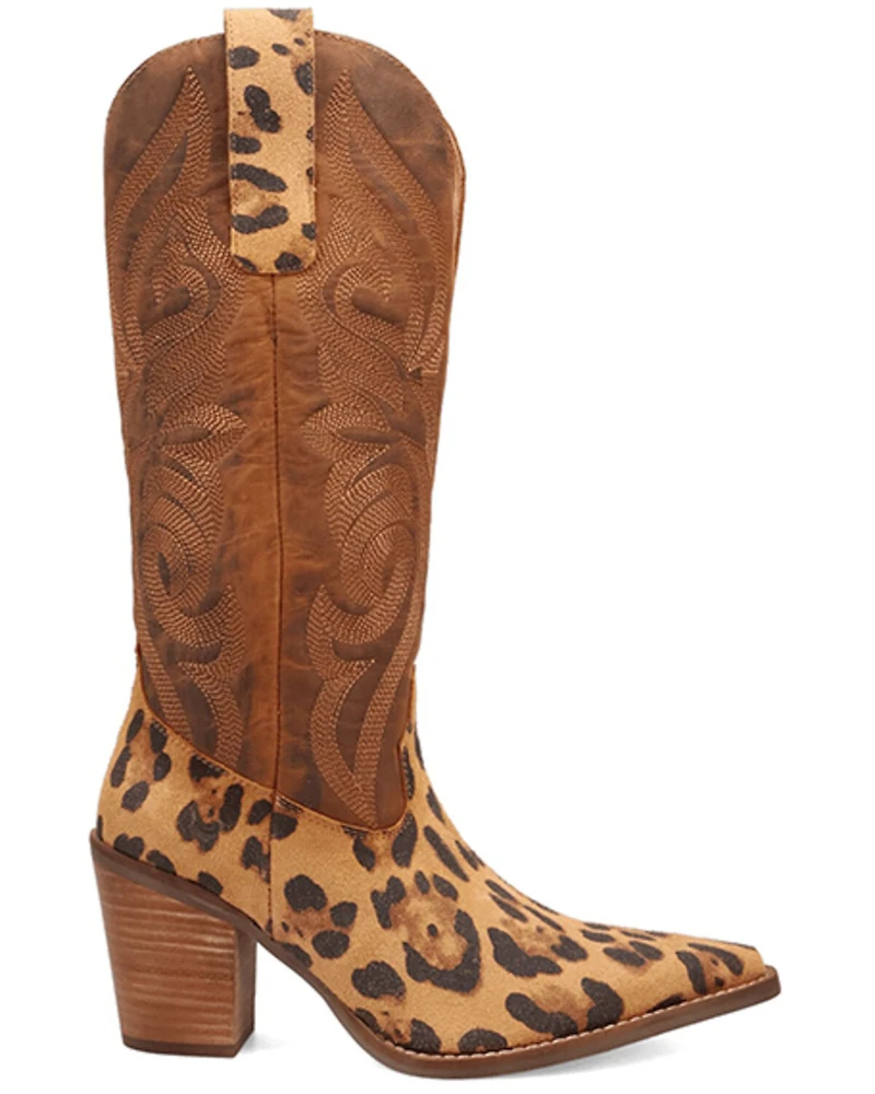 Dingo Women's Hensley Leopard Print Tall Western Boots - Snip Toe