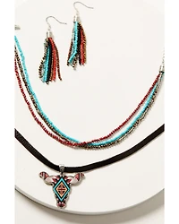Shyanne Women's Dakota Longhorn Beaded Jewelry Set - 2 Piece