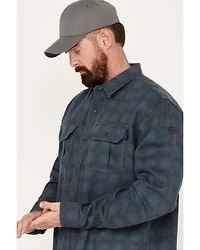 Hawx Men's FR Plaid Print Long Sleeve Button-Down Work Shirt