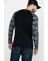 Ariat Men's Camo FR Baseball Long Sleeve Work Shirt