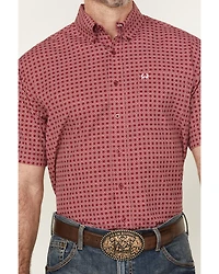 Cinch Men's Geo Print Short Sleeve Button-Down Performance Western Shirt