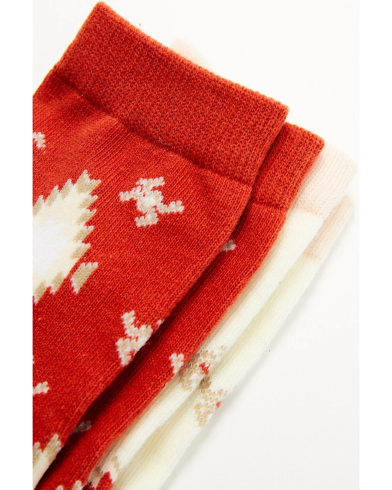 Shyanne Girls' Southwestern Crew Socks - 2-Pack