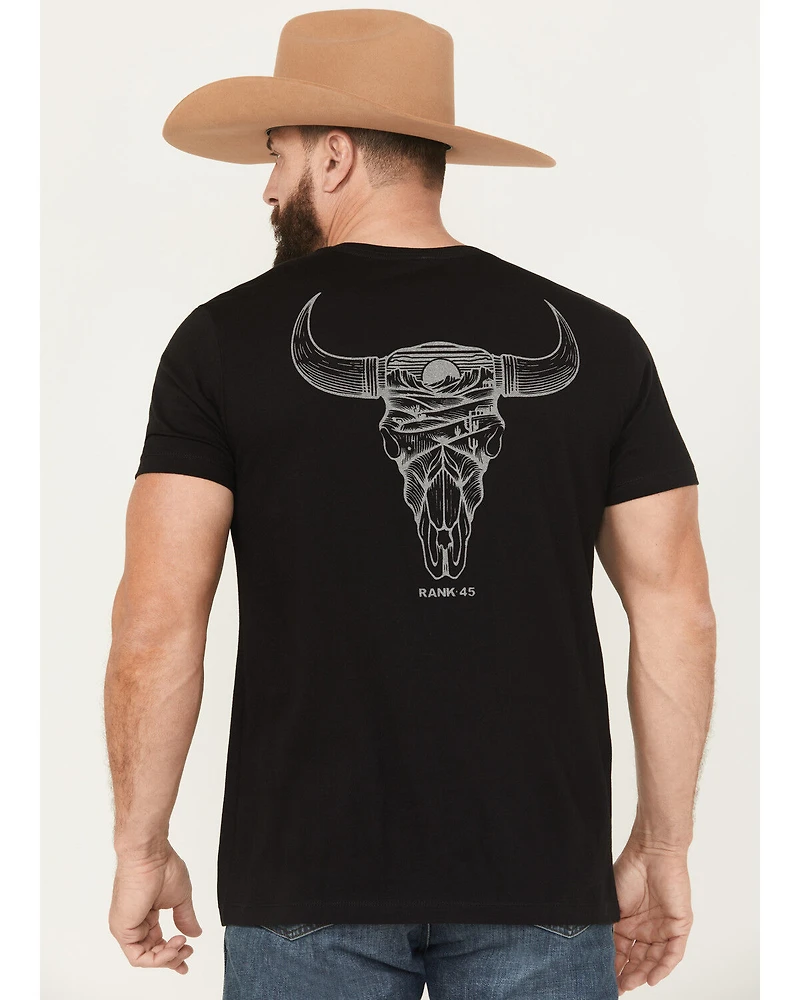 RANK 45® Men's Bull Scape Short Sleeve Graphic T-Shirt