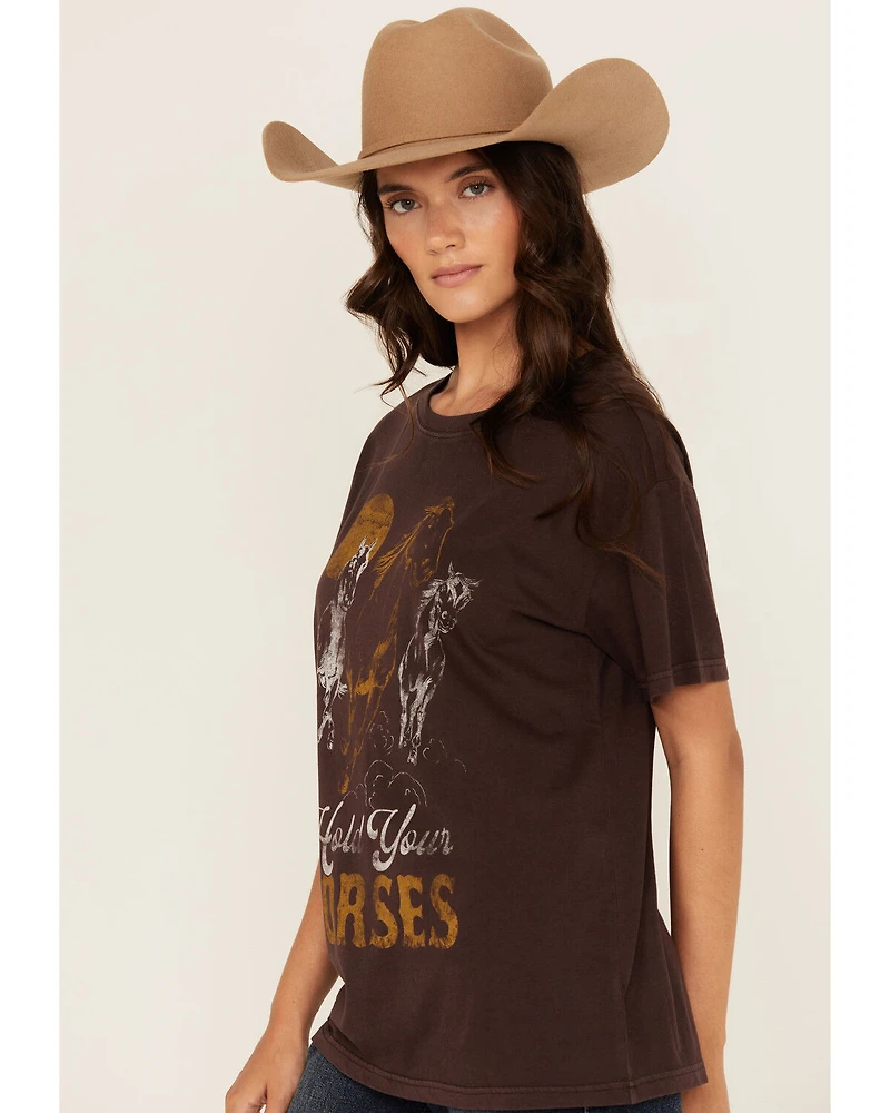 Shyanne Women's Hold Your Horses Short Sleeve Graphic Tee